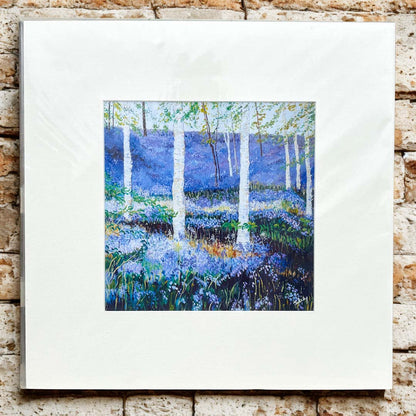 Silver Birch White and Blue Mounted Print - Julia Wardingley_Just Makers