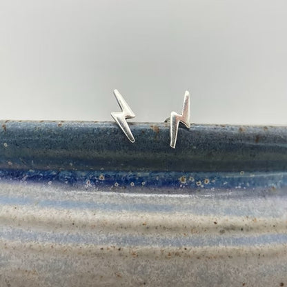 Silver Lightning Studs - Tori Foster Jewellery_Just Makers