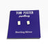 Silver Rectangular Studs - Tori Foster Jewellery_Just Makers