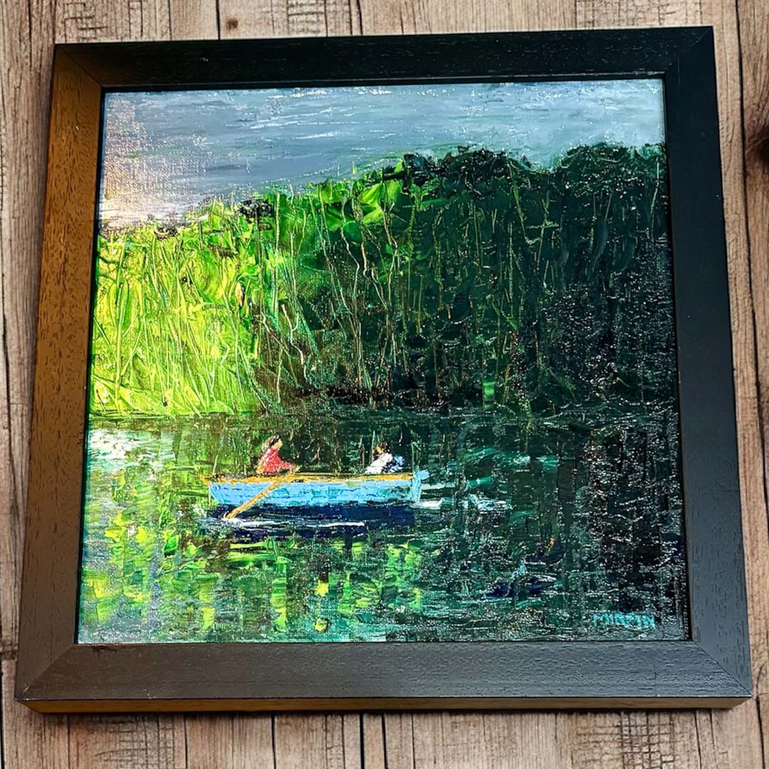Simply Messing on the River Original Oil Painting - Paul Mirfin_Just Makers