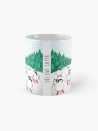 Ski Ewe Later Ceramic Mug - Mervyn Tay Art_Just Makers