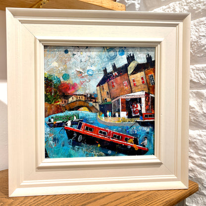 Skipton Canal Boat Original Painting - Richard Burel_Just Makers
