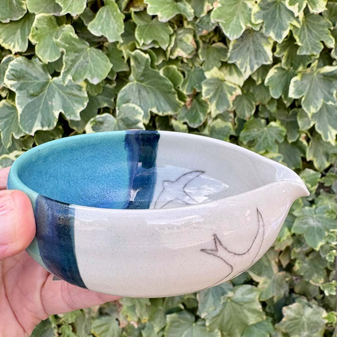 Small Pouring Bowl - Golden Swift - Lorna Gilbert_Just Makers