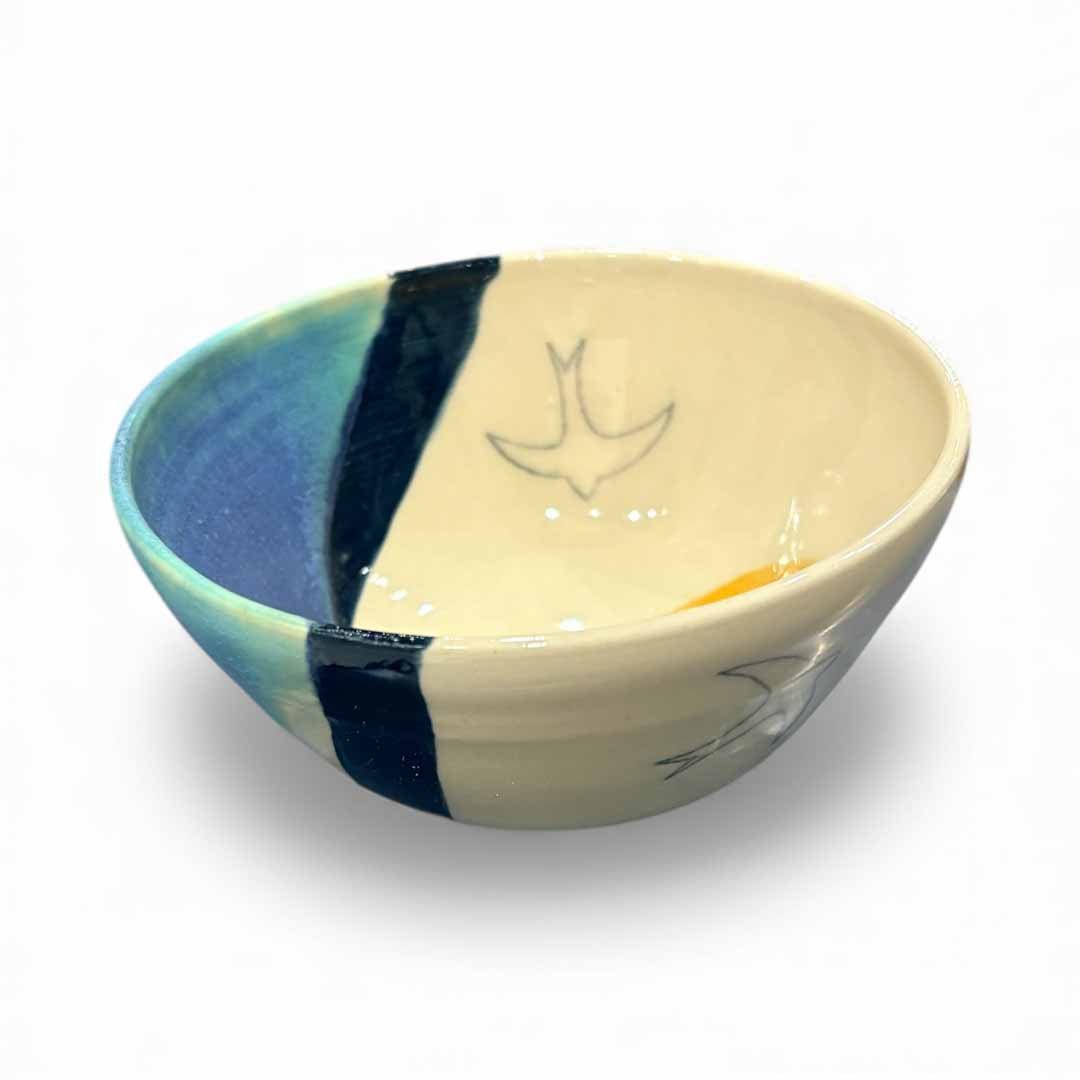 Small Tapas Bowl - Golden Swift - Lorna Gilbert Ceramics - Just Makers Lorna Gilbert Ceramics