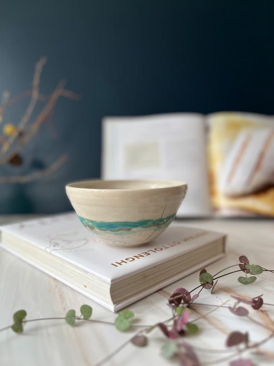 Small Tapas Bowl - Seascape - Lorna Gilbert Ceramics - Just Makers Lorna Gilbert Ceramics