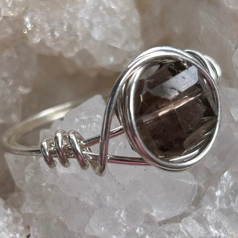 Smokey Quartz Silver Ring - Hart, Body and Soul_Just Makers
