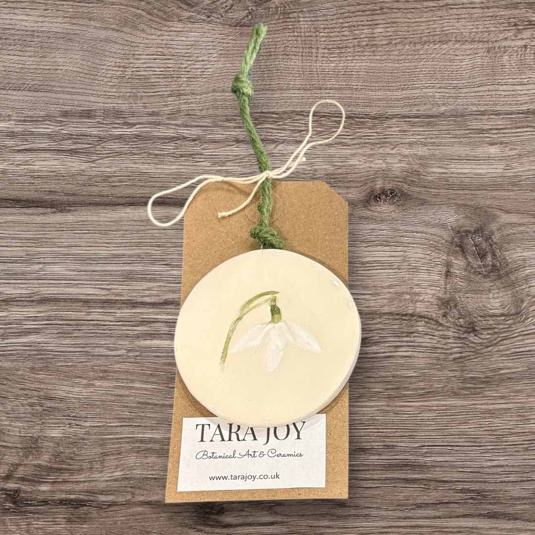 Snowdrop Hanging Decoration - Tara Joy Botanical_Just Makers