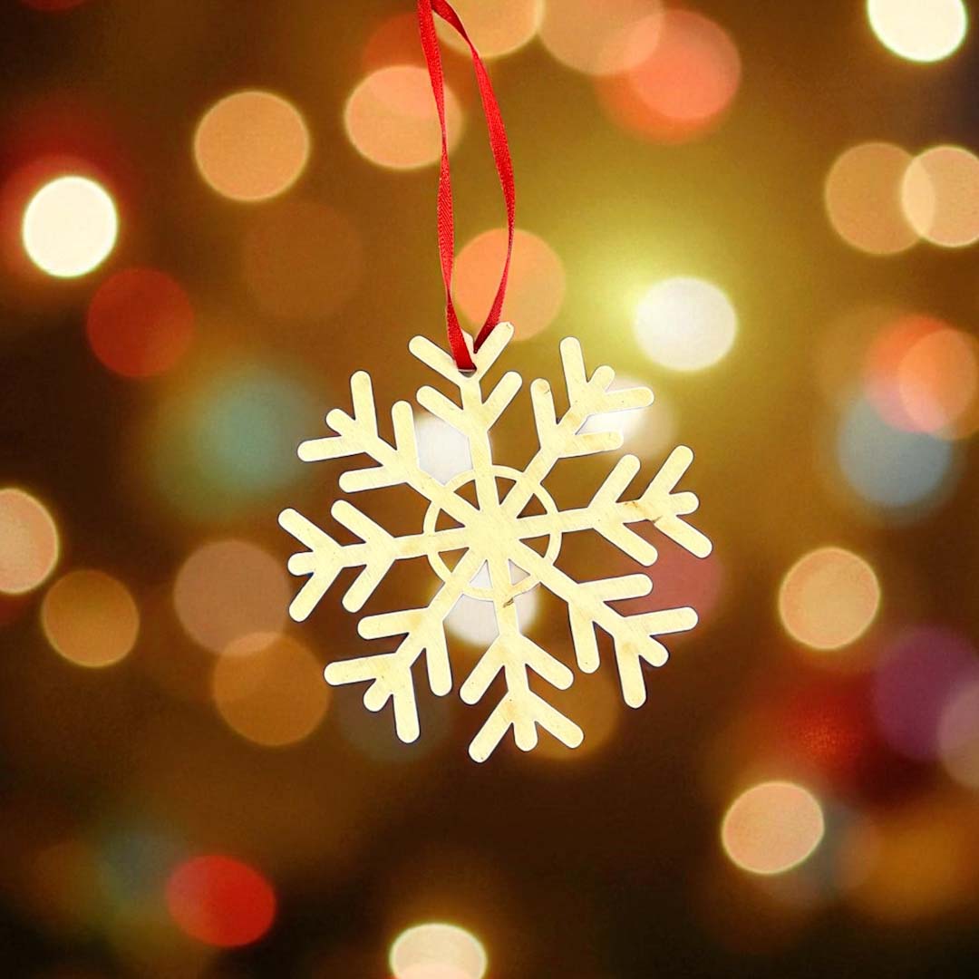 Snowflake Wooden Decoration - Woodcutter Creations_Just Makers