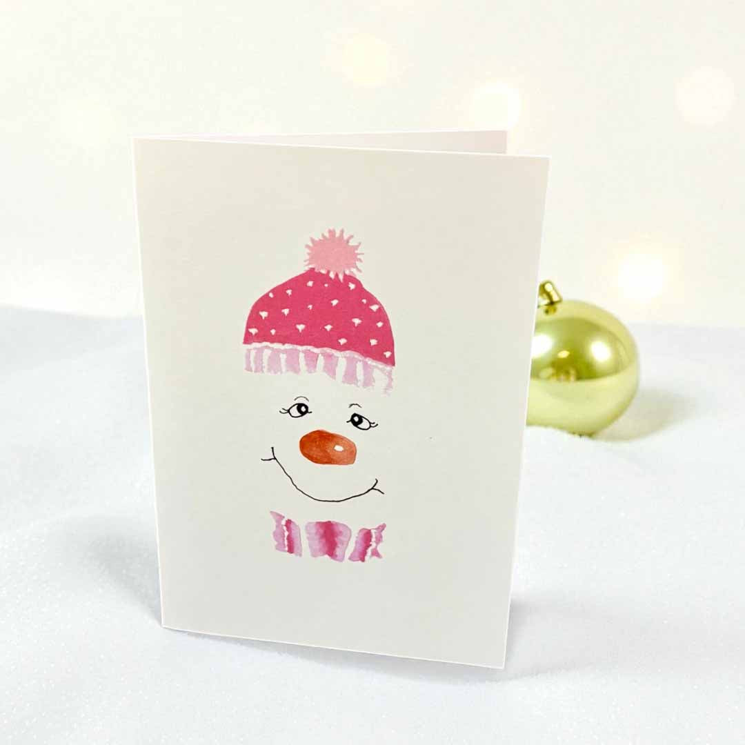 Snowgirl Christmas Card - Beverley Holgate_Just Makers