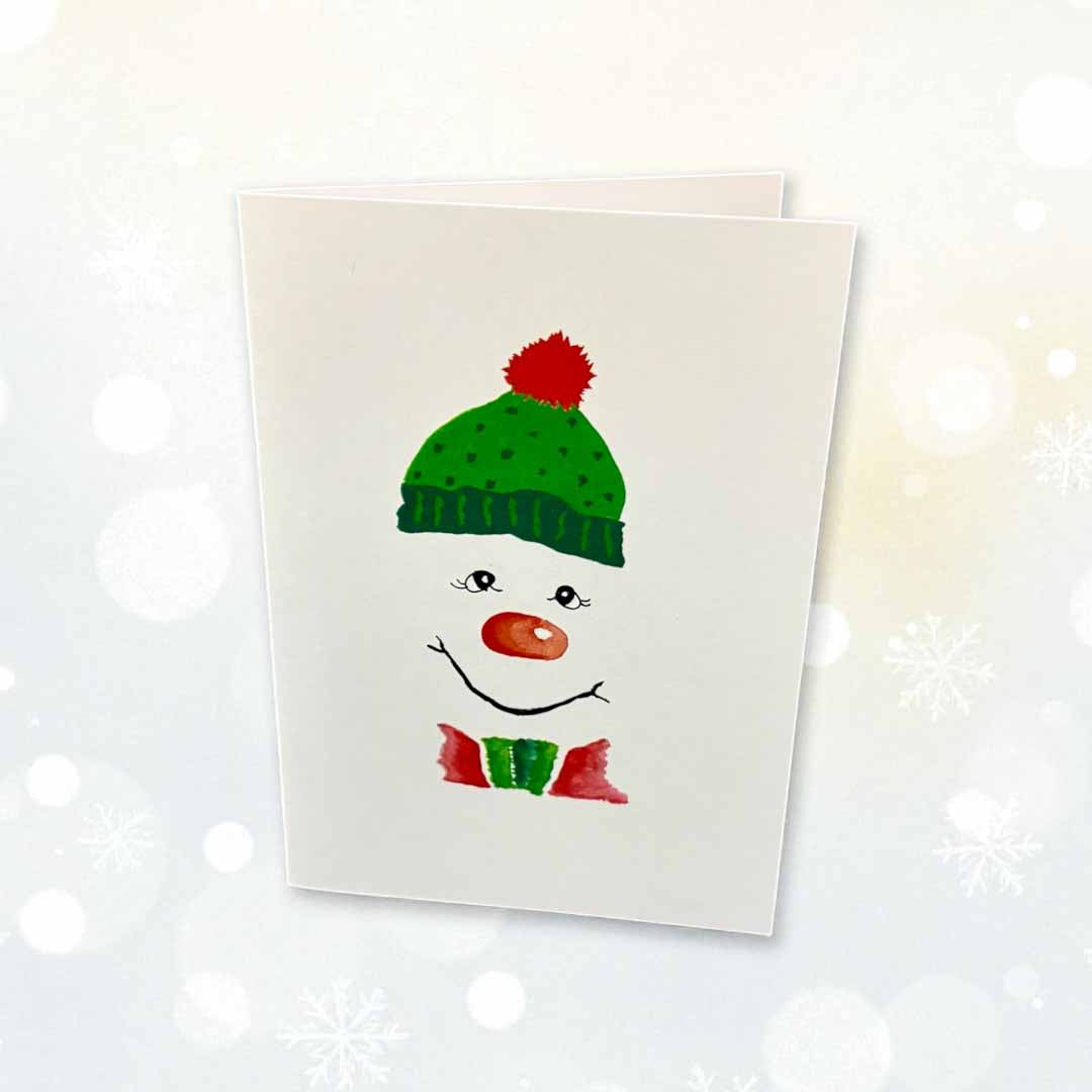 Snowman Christmas Card - Beverley Holgate_Just Makers