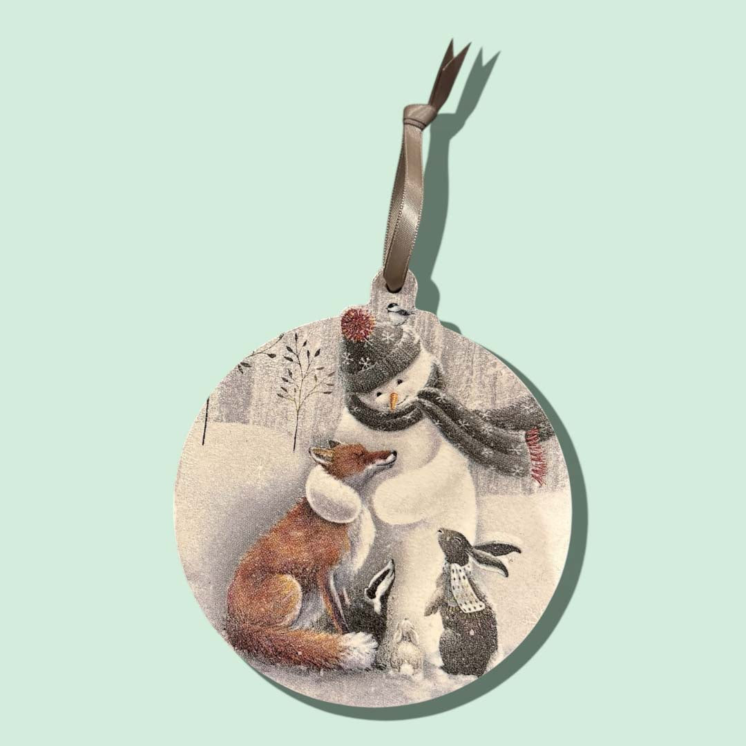 Snowman Christmas Large Bauble Decoration by Sarah Tustin_JustMakers