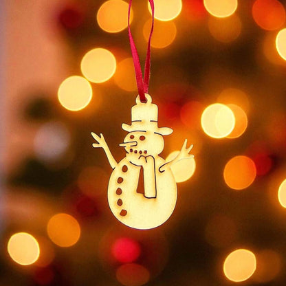 Snowman Wooden Decoration - Woodcutter Creations_Just Makers