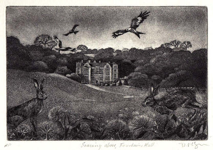Soaring Above Fountains Hall Mounted Etching - Moira McTague_Just Makers