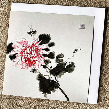 Soft Pink Bloom Greeting Card - Su Yao - Just Makers Su Yao Wukong China Art Craft