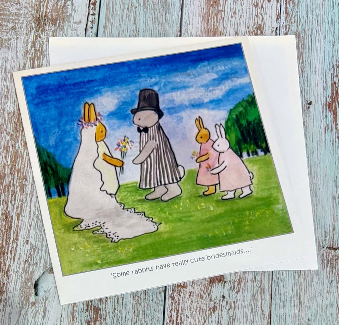 Some Rabbits Have Really Cute Bridesmaids Card - Jeanne Mundy - Just Makers Jeanne Mundy