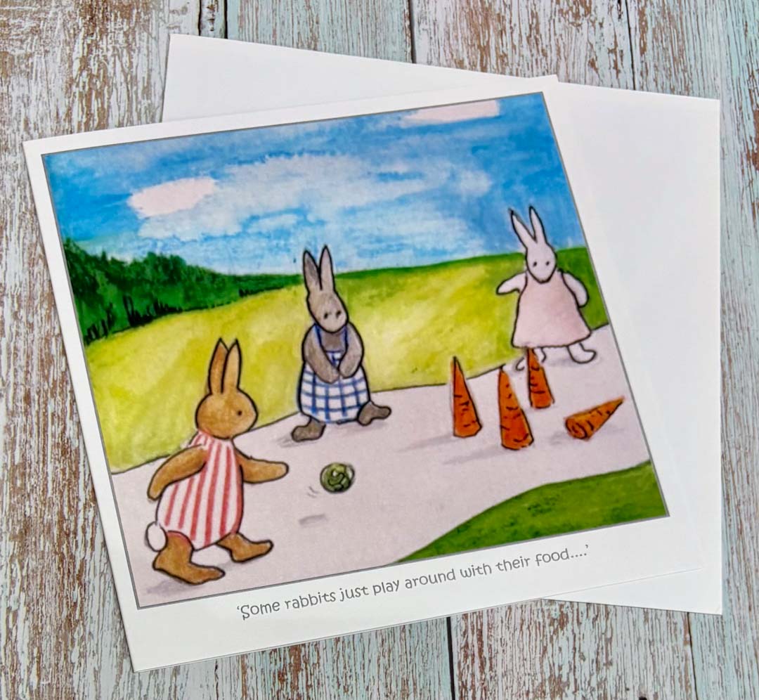 Some Rabbits Just Play Around with their Food Card - Jeanne Mundy_Just Makers