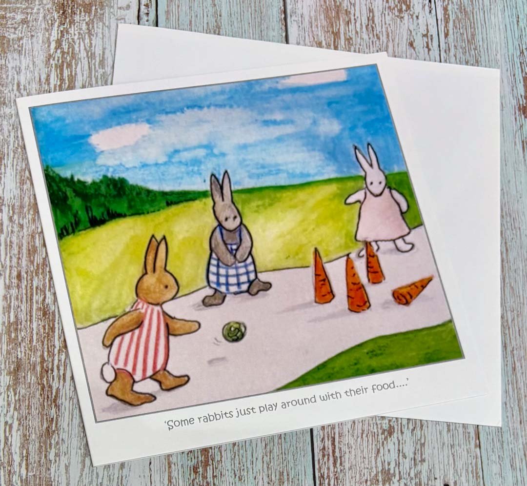 Some Rabbits Just Play Around with their Food Card - Jeanne Mundy - Just Makers Jeanne Mundy
