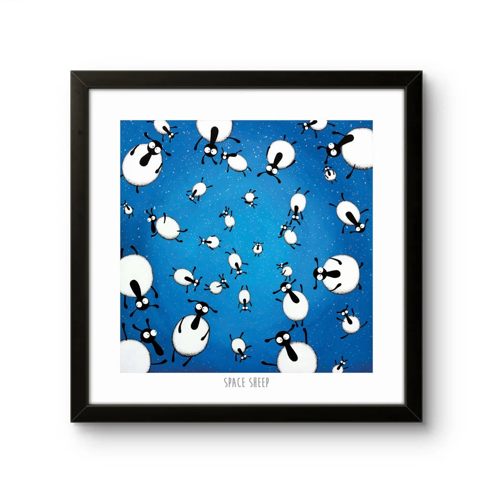 Space Sheep 10&quot; Print - Mervyn Tay Art_Just Makers