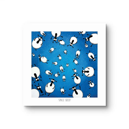 Space Sheep 10&quot; Print - Mervyn Tay Art_Just Makers