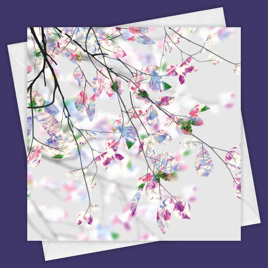 Springtime Branches Greeting Card - Fiona Calder - Just Makers Fiona Calder Designs