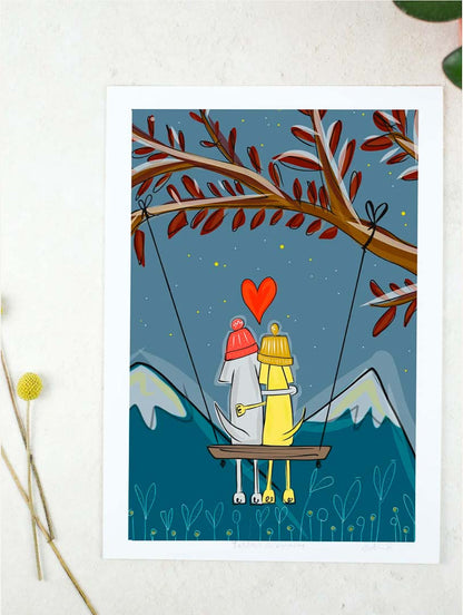 Sprocket and Candy A4 Print - Sarah Westwood Illustrator_Just Makers