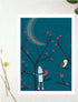 Sprocket and the Night Owl A4 Print - Sarah Westwood Illustrator_Just Makers