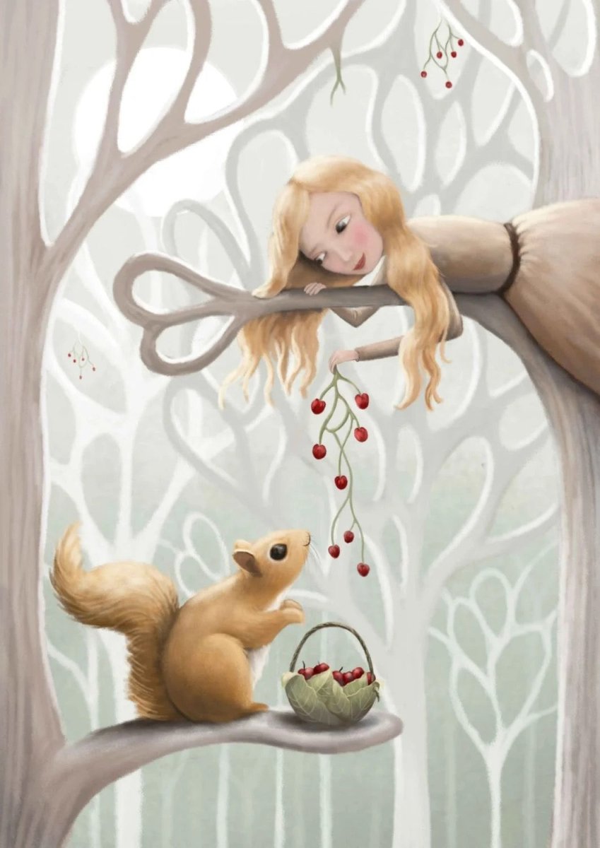Squirrel Greeting Card Demelsa Haughton - Just Makers Demelsa Haughton Illustration