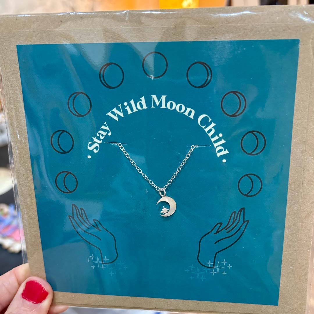Stay Wild Mood Child – Greeting Card with Sterling Silver Necklace_Just Makers