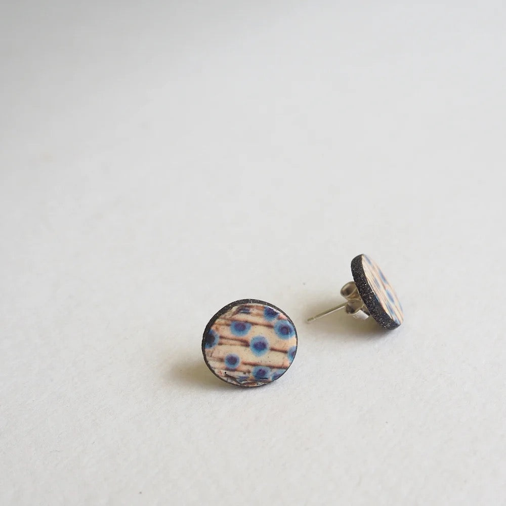 Stems Elements Range Round Studs - Karen Howarth Ceramics_Just Makers