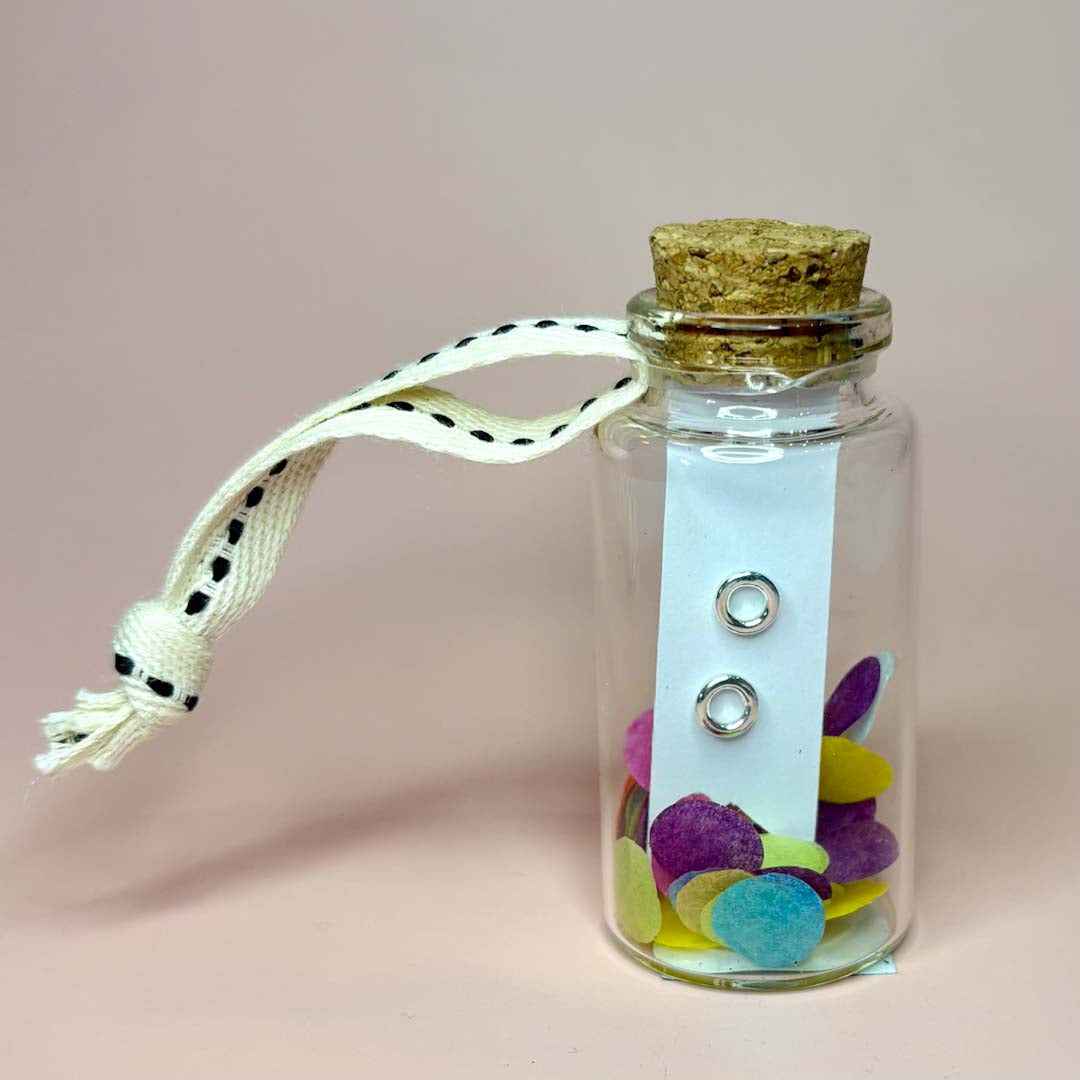 Sterling Silver Circle Stud Earrings in Glass Bottle - Frances Greenwood_Just Makers