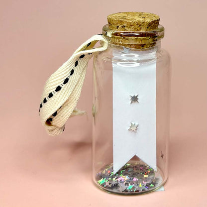 Sterling Silver Mini Star Earrings in Glass Bottle - Frances Greenwood_Just Makers