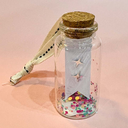 Sterling Silver Sparkle Stud Earrings in Glass Bottle - Frances Greenwood_Just Makers