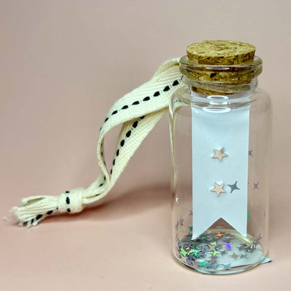 Sterling Silver Star Stud Earrings in Glass Bottle - Frances Greenwood_Just Makers