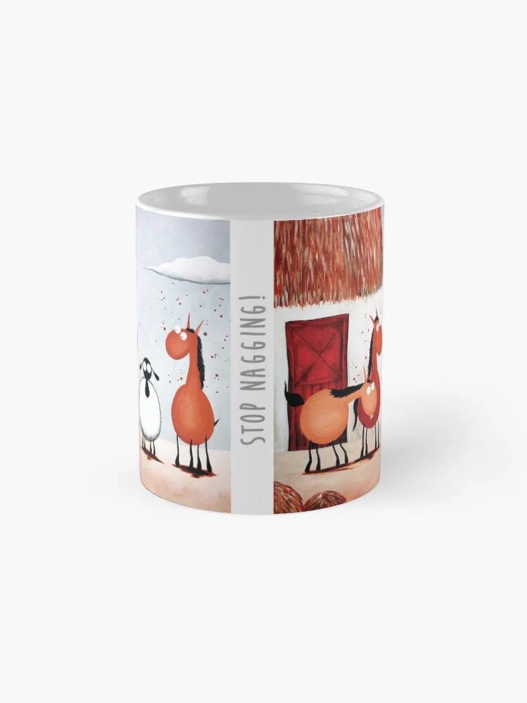 Stop Nagging Ceramic Mug - Mervyn Tay Art - Just Makers Mervyn Tay Art