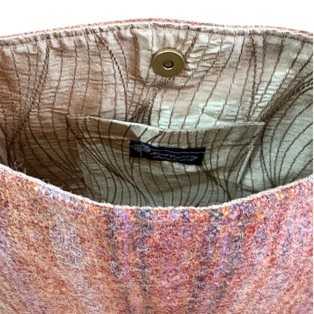 Striped 100% Wool Bucket Handbag Inner - Amanda Scott_Just Makers