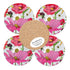 Summer Poppies Grey Set of Four Coasters - Bean and Bemble_Just Makers