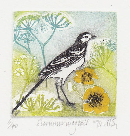 Summer Wagtail etching by Moira McTague_Just Makers