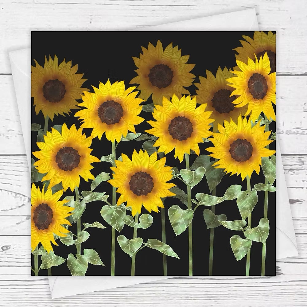 Sunflowers Greeting Card - Fiona Calder_just Makers
