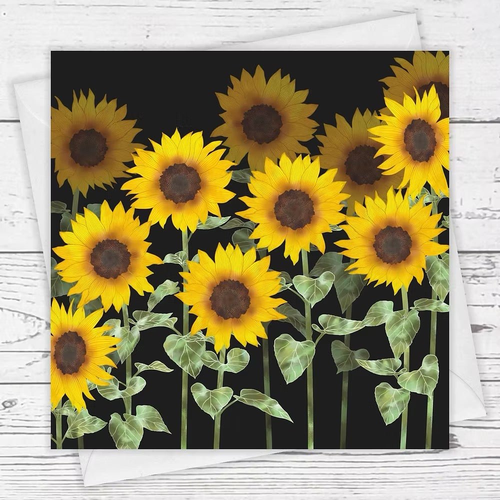 Sunflowers Greeting Card - Fiona Calder - Just Makers Fiona Calder Designs