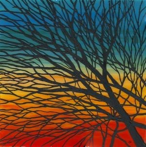 Sunset Tree Giclee Print Unframed - Sarah Jane Nicholls - Just Makers Sarah Jane Nicholls