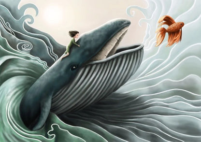 Swim Little Fishy Swim Greeting Card Demelsa Haughton_Just Makers