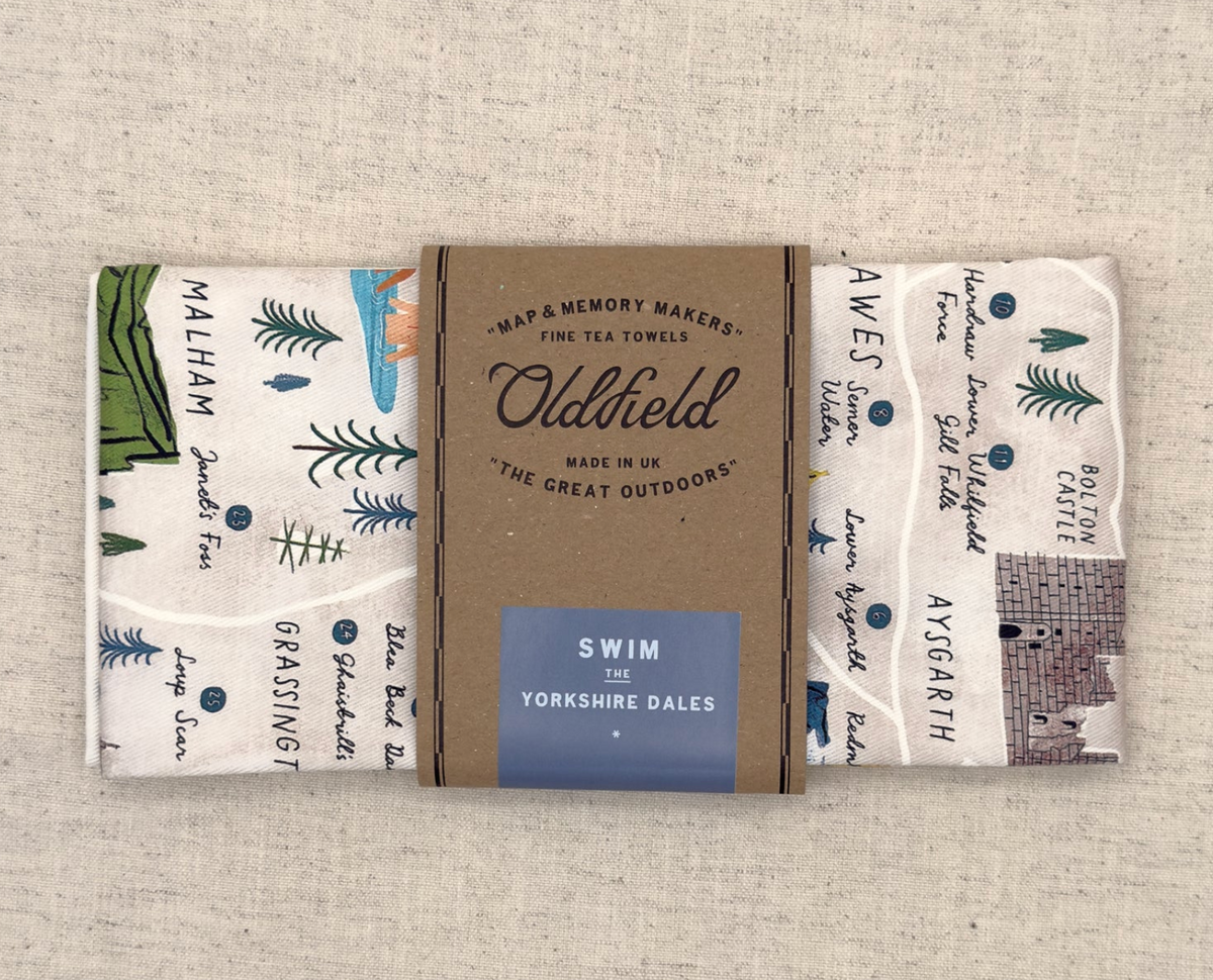 Swim the Dales Tea Towel - Oldfield Design Co_Just Makers
