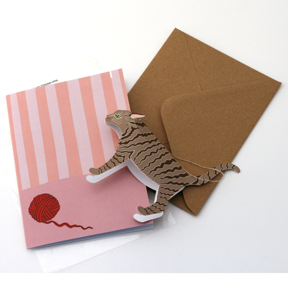 Tabby Cat Pop-Up 3D Card &amp; Decoration_Just Makers