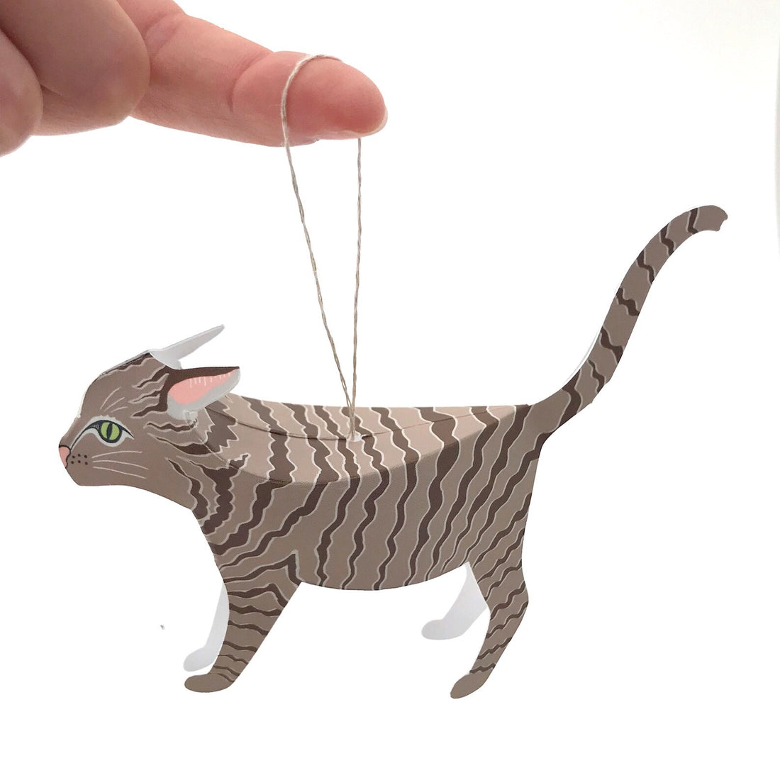 Tabby Cat Pop-Up 3D Card &amp; Decoration_Just Makers