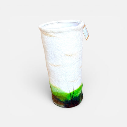 Tall Felted Moorland Lampshade - Felted Yarns_Just Makers