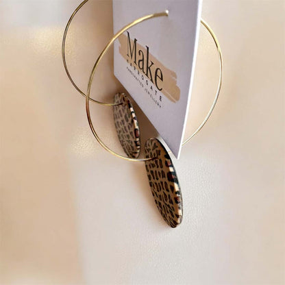 Tan Leopard Button Hoop - Make Harrogate