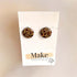 Tan Leopard Clip on Earrings - Make Harrogate_Just Makers