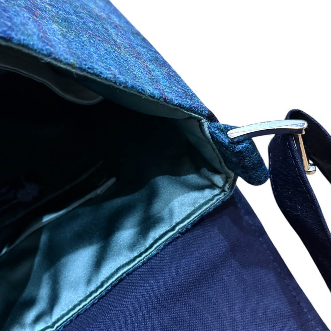 Teal 100% Wool Handbag Inner - Amanda Scott_Just Makers