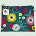 Teal Floral Fabric Pouch - Maggie Magoo Designs_Just Makers