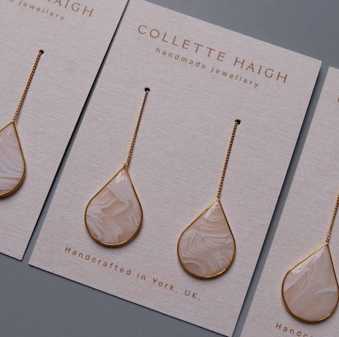 Teardrop Wire Earrings - CH Handmade_Just Makers